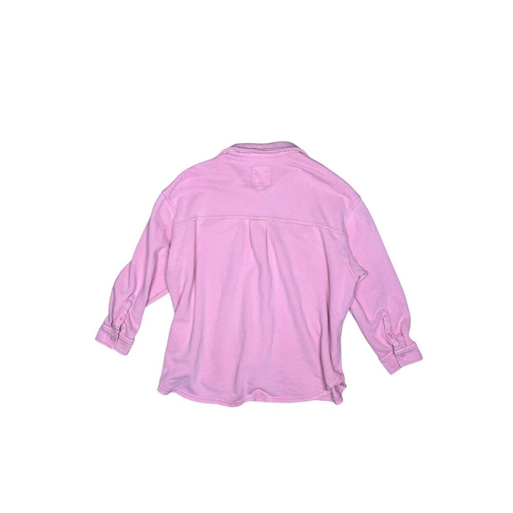 Aerie American Eagle Soft Pink LumberJane Oversized Fleece Shacket Small - Picture 8 of 9